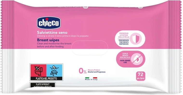 Chicco καθαριστικά μαντηλάκια στήθους 72 τεμάχια