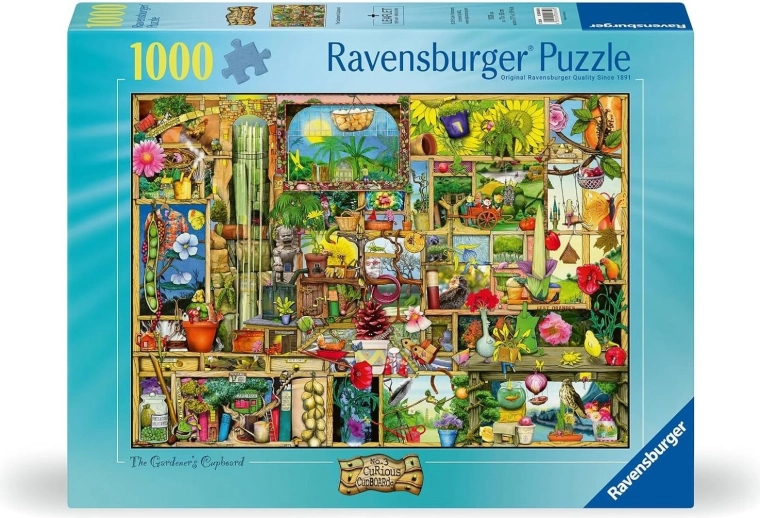 Παζλ Ravensburger Curious Cupboards 3: Το ντουλάπι του κηπουρού (1000 κομμάτια)