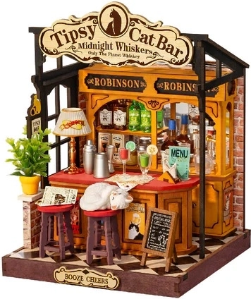 RoboTime Rolife DIY μινιατούρα σπιτιού Tipsy Cat Bar