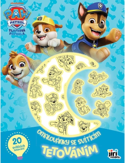 Βιβλίο ζωγραφικής με φωσφορίζοντα τατουάζ Paw Patrol