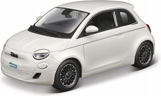Μοντέλο Fiat 500E 2023 λευκό σε κλίμακα 1:24