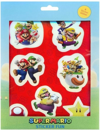 Σετ αυτοκόλλητα Super Mario (8 φύλλα)