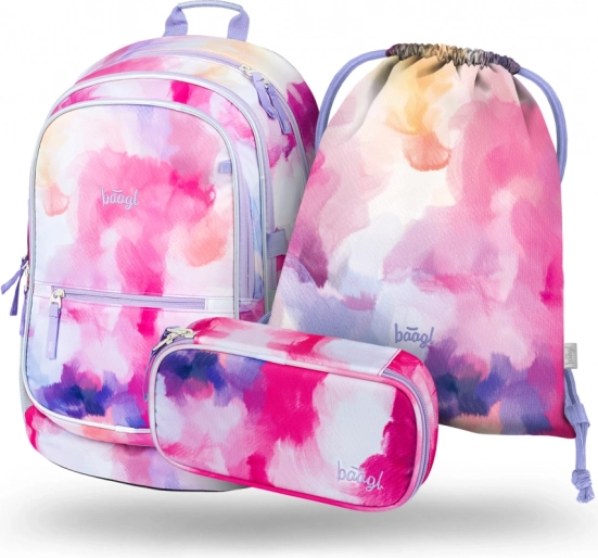 Σχολικό σετ Baagl Core Painting: σακίδιο, κασετίνα και πουγκί