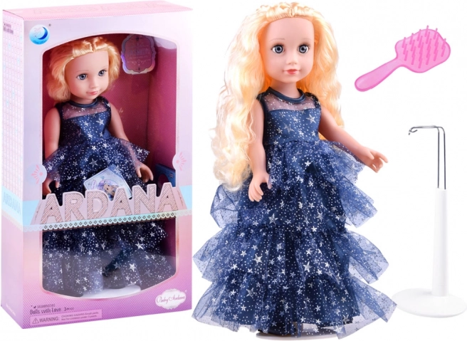 Κούκλα ARIANA με βραδινό φόρεμα με αστεράκια
