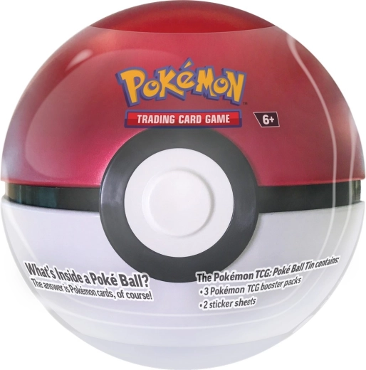 Pokémon TCG μεταλλικό κουτί Poké Ball Tin 2024 reprint (3 booster + αυτοκόλλητα) - 1 τεμάχιο