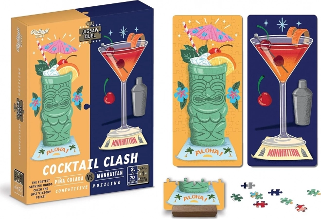 Puzzle Duel κοκτέιλ μονομαχία: Piña Colada vs Manhattan 2×70 κομμάτια