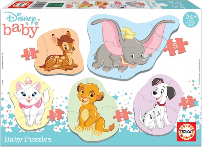 Educa baby puzzle Ζώα Disney 5σε1 (3–5 κομμάτια)