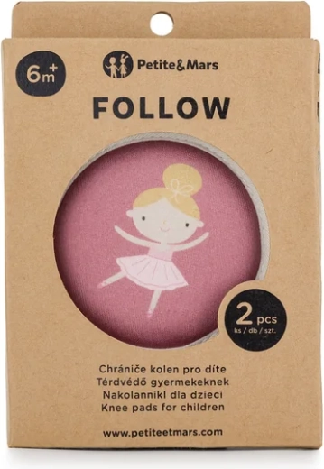 Petite&Mars ελαστικά επιγονατίδες για μπουσούλημα Follow dusty rose