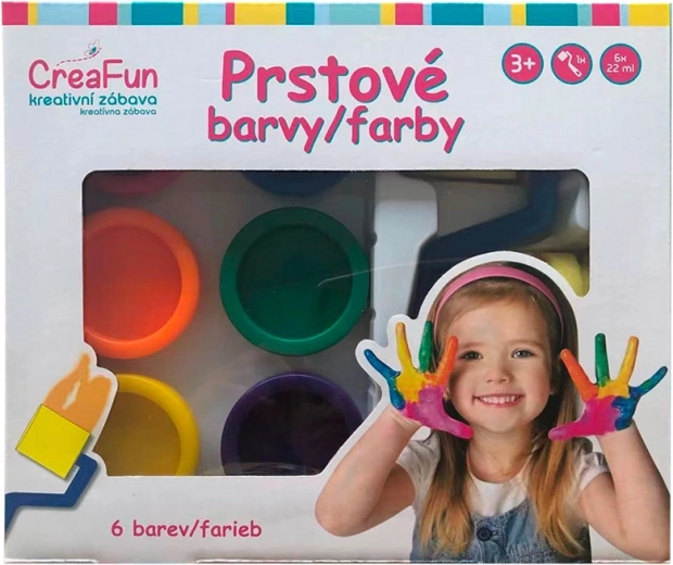 CreaFun δαχτυλομπογιές – σετ 6 × 132 ml