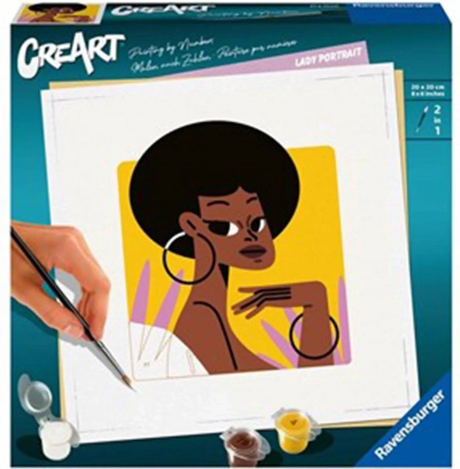 CreArt πορτρέτο – ζωγραφική με αριθμούς 20 × 20 cm