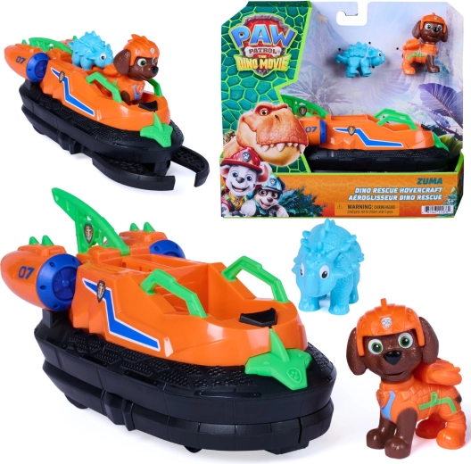 Spin Master Paw Patrol Dino Rescue – αερόστρωμνο σκάφος Zuma με φιγούρες (17,5 cm)