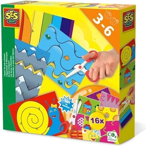 SES Creative Μαθαίνω να κόβω – σετ με ασφαλή ψαλίδια και 16 κάρτες