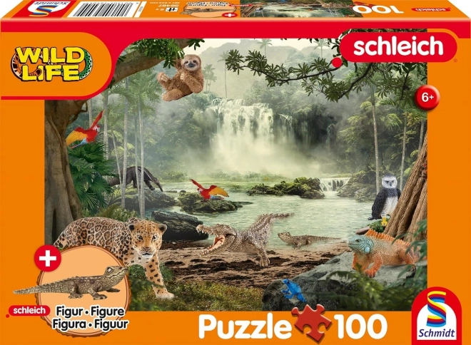 Παζλ SCHLEICH στο τροπικό δάσος 100 κομμάτια με φιγούρα