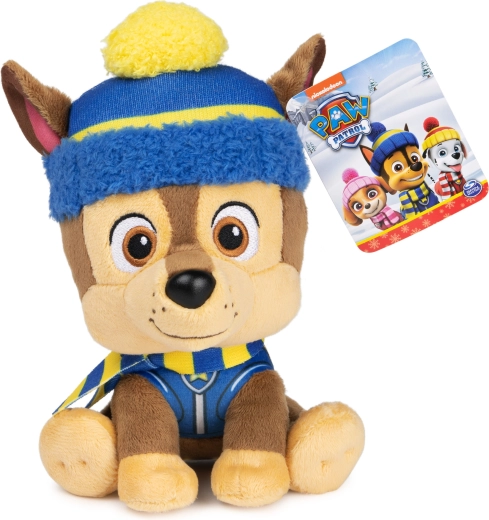 Λούτρινος Chase από το Paw Patrol με χειμερινό σκουφάκι, 18 cm