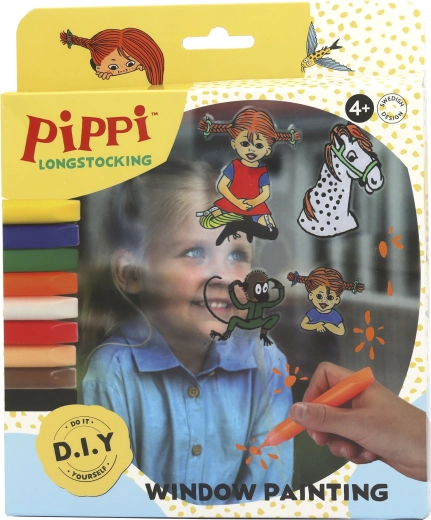 Pippi Langstrumpf δημιουργικό σετ ζωγραφικής και διακόσμησης παραθύρων