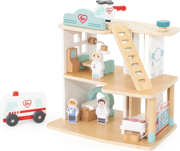 Ξύλινο νοσοκομείο Viga Toys με αξεσουάρ