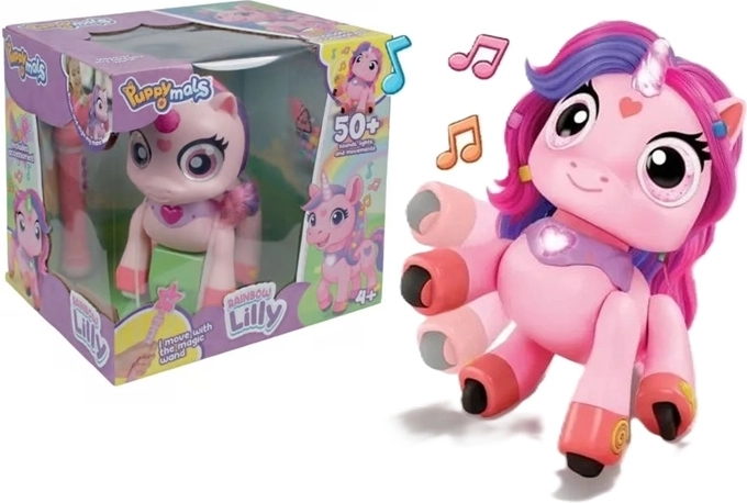 Xtrem Bots RC διαδραστικός ρομποτικός μονόκερος Rainbow Lilly με ουράνιο τόξο