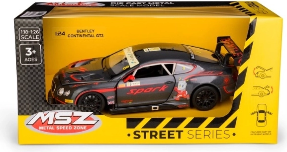 Συλλεκτικό μοντέλο Bentley Continental GT3 σε κλίμακα 1:24, γκρι