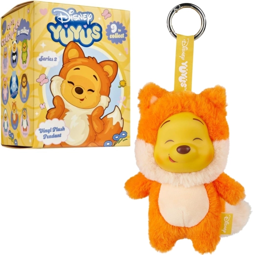 Disney YuYus έκπληξη λούτρινο μπρελόκ Γουίνι το Αρκουδάκι σειρά 2, 15 cm - 1 τεμάχιο