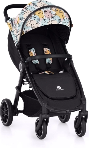 Petite&Mars sportovní kočárek Street+ RWS black limited 100 faces