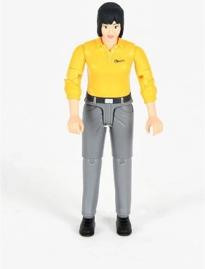 Bruder Bworld φιγούρα γυναίκας – κίτρινο μπλουζάκι, γκρι παντελόνι