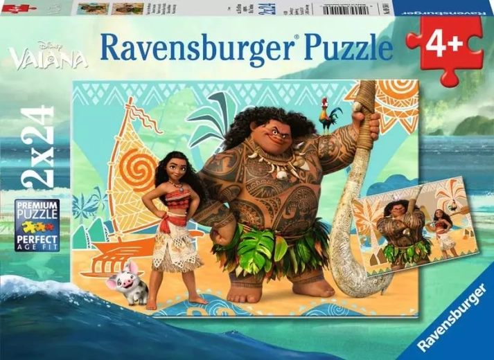 Παζλ Ravensburger Η Γενναία Βαϊάνα: Φίλοι 2x24 κομμάτια