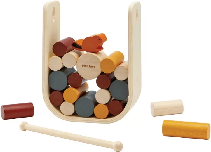 PlanToys φράγμα κάστορα – ξύλινο παιχνίδι ισορροπίας
