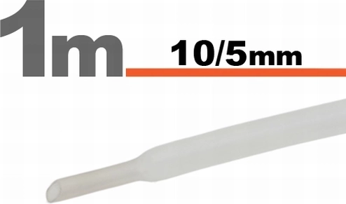 Διαφανής θερμοσυστελλόμενος σωλήνας 10 / 5 mm