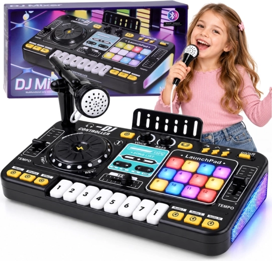 Παιδική διαδραστική κονσόλα μίξης DJ με Bluetooth, μικρόφωνο και φωτισμό