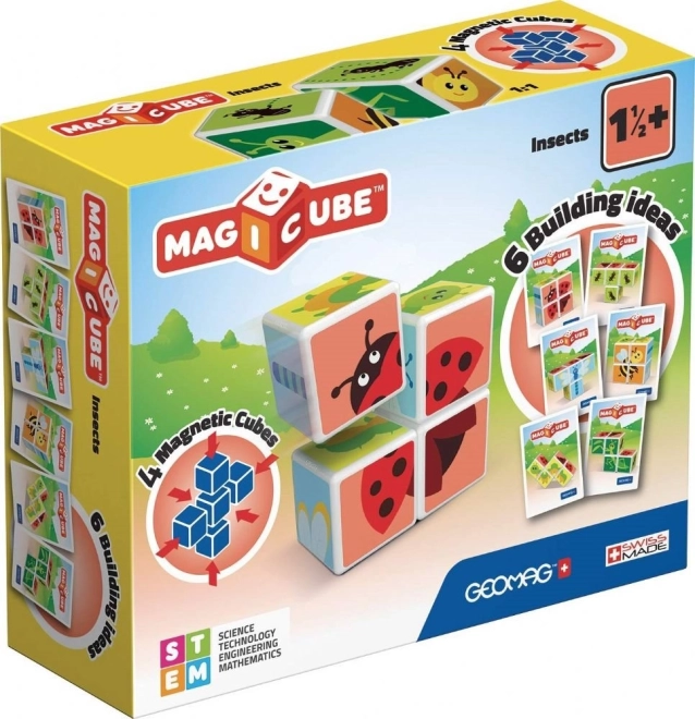 Geomag Magicube Έντομα – μαγνητικοί κύβοι με κάρτες (7 τεμάχια)