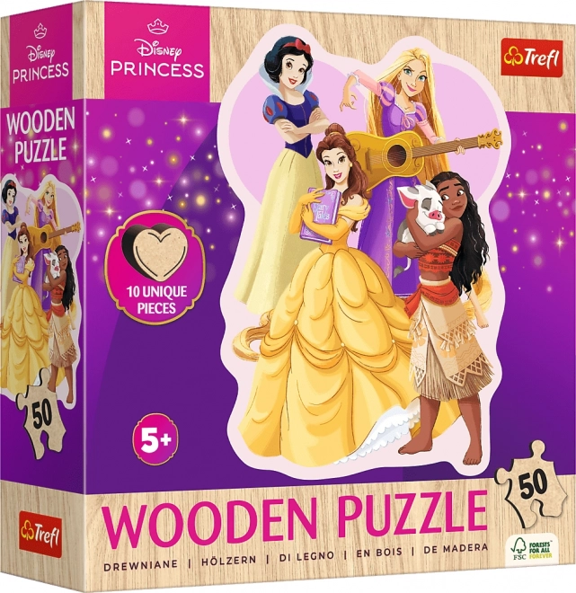 Ξύλινο παζλ 50 κομματιών Disney Πριγκίπισσες