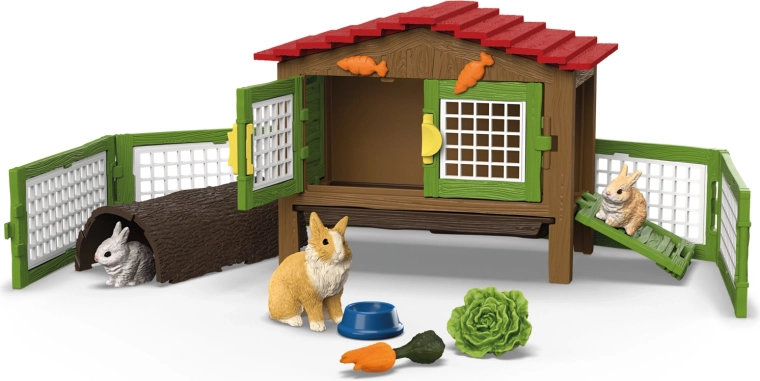 Schleich FARM WORLD κουνελώνας με νάνους «λιονταρόμορφους» λαγούς