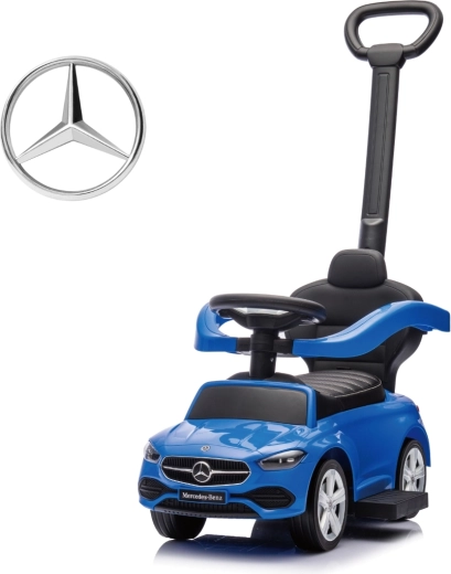 Milly Mally αυτοκινητάκι ώθησης με λαβή καθοδήγησης Mercedes-Benz C-Class Deluxe, μπλε
