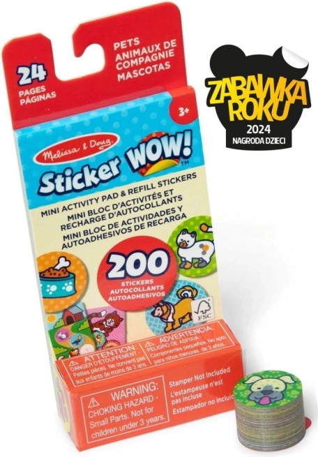 Sticker Wow ανταλλακτικό δοχείο + μίνι βιβλιαράκι – κατοικίδια ζώα