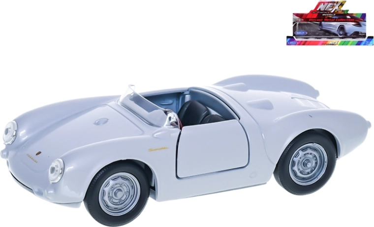Welly Porsche 550 Spyder μεταλλικό μοντέλο αυτοκινήτου ασημί 12 cm