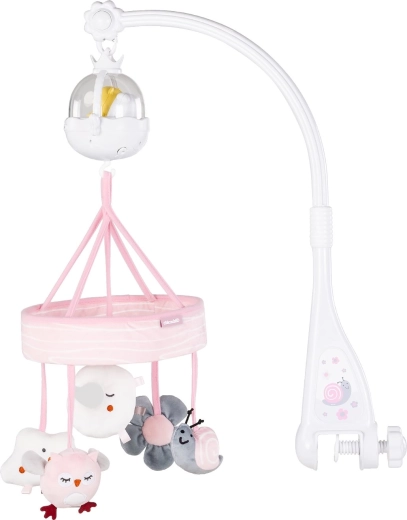 Chipolino μουσικό μόμπιλε κούνιας με προβολέα Pink Garden