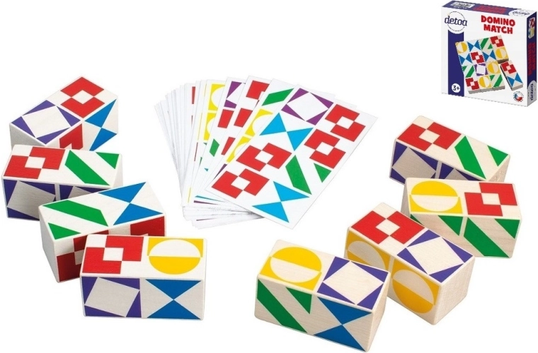 Επιτραπέζιο παιχνίδι Domino Match από ξύλο σε κουτί