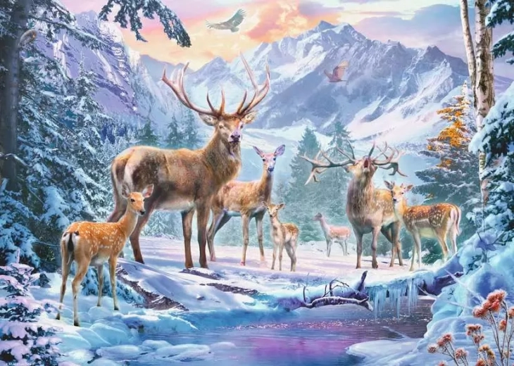 Παζλ Ravensburger Ελάφια τον χειμώνα 1000 κομμάτια