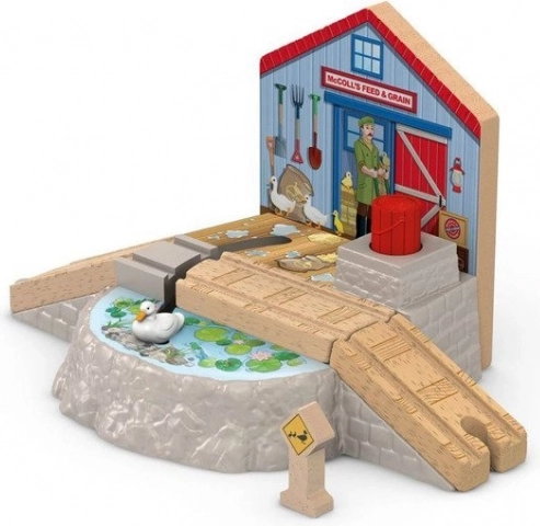Ξύλινος σιδηρόδρομος – διάβαση με παπάκια