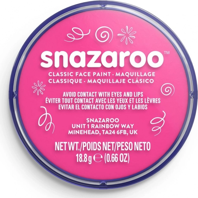 Snazaroo χρώμα προσώπου έντονο ροζ 18 ml