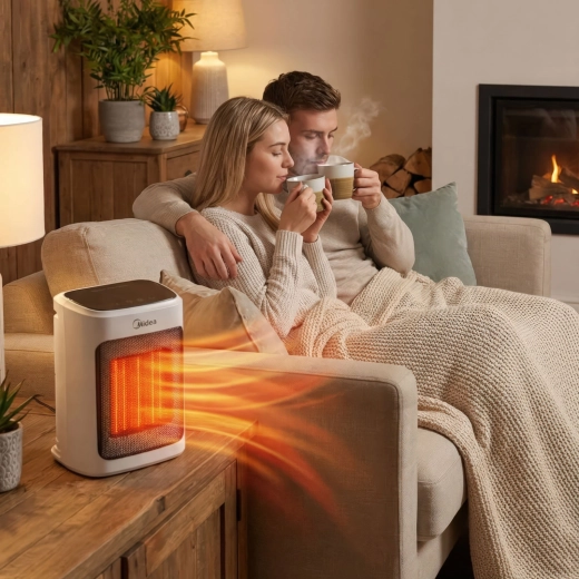 Midea mini κεραμικός αερόθερμος 2000 W λευκός
