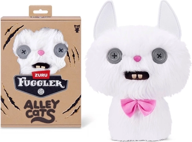 Λούτρινη γάτα ZURU Fuggler Alley Cats Cheezee White 23 cm