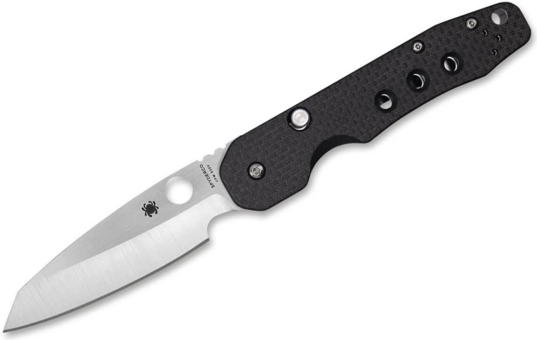 Spyderco Smock πτυσσόμενο μαχαίρι τσέπης 8,6 cm, satin, μαύρο, ανθρακονήματα/G10