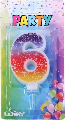 Πάρτι κεράκι αριθμός 6 Αστέρια