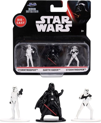 Σετ Star Wars Nano Metalfigs με 3 μεταλλικές φιγούρες Darth Vader και Stormtroopers - 3 τεμ.