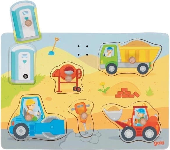 Ξύλινο ηχητικό παζλ κατασκευής GOKI