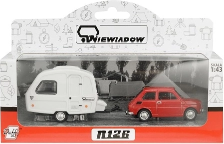 Fiat 126p με τροχόσπιτο Niewiadów, κόκκινο