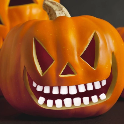 Δόντια για κολοκύθα Halloween – σετ 18 τεμαχίων