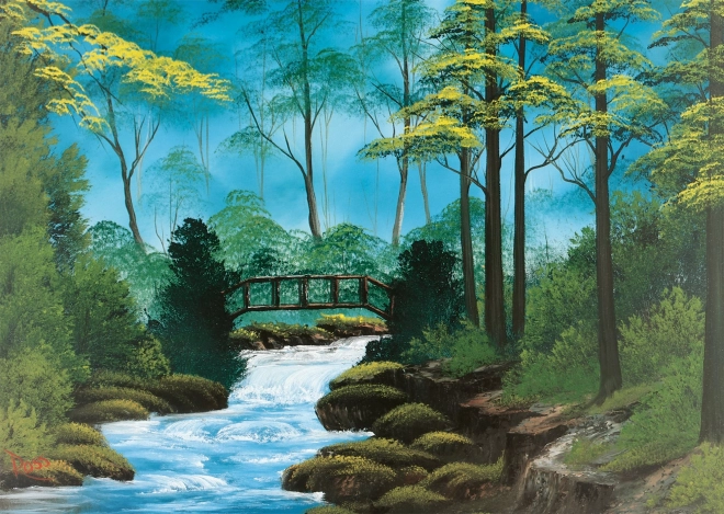 Παζλ Bob Ross: Μοναχική γέφυρα 1000 κομμάτια