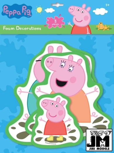 Jiri Models αφρώδη αυτοκόλλητα τοίχου Peppa Pig - 1 συσκευασία